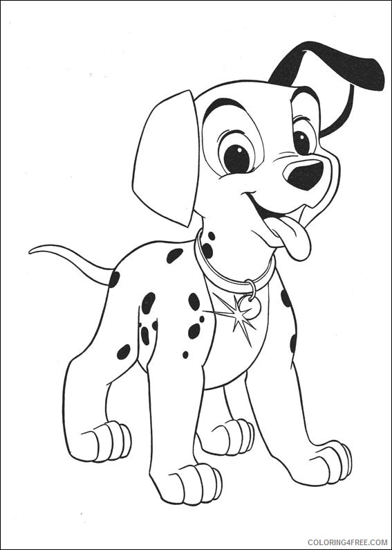 101 Dalmatians Coloring Pages Cartoons 101 dalmatians puppy Printable 2020 40 Coloring4free