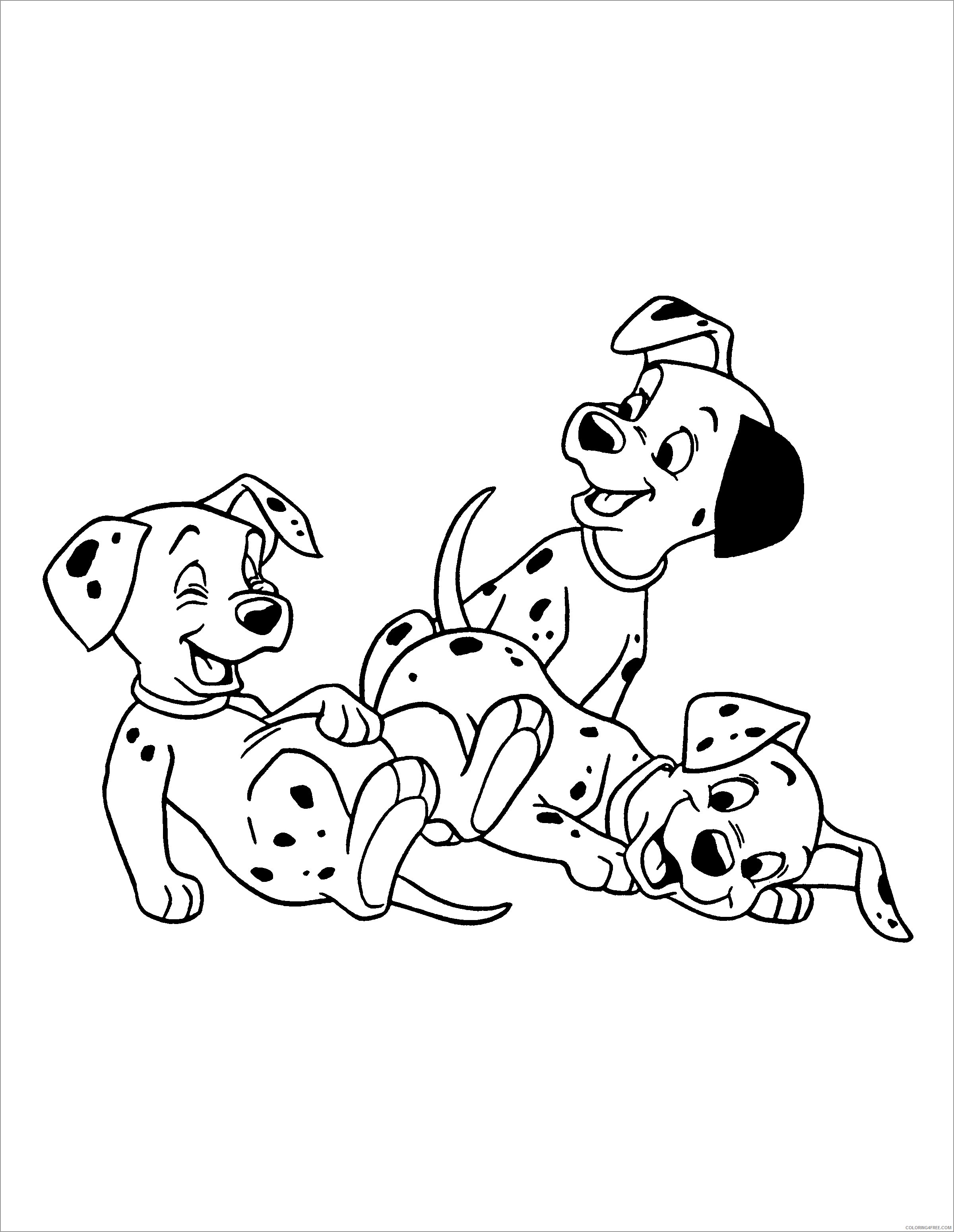 101 Dalmatians Coloring Pages Cartoons 101 dalmatians unsmushed Printable 2020 32 Coloring4free