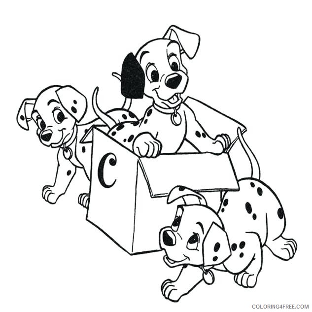 101 Dalmatians Coloring Pages Cartoons Puppies in a Box 101 Dalmations Printable 2020 89 Coloring4free