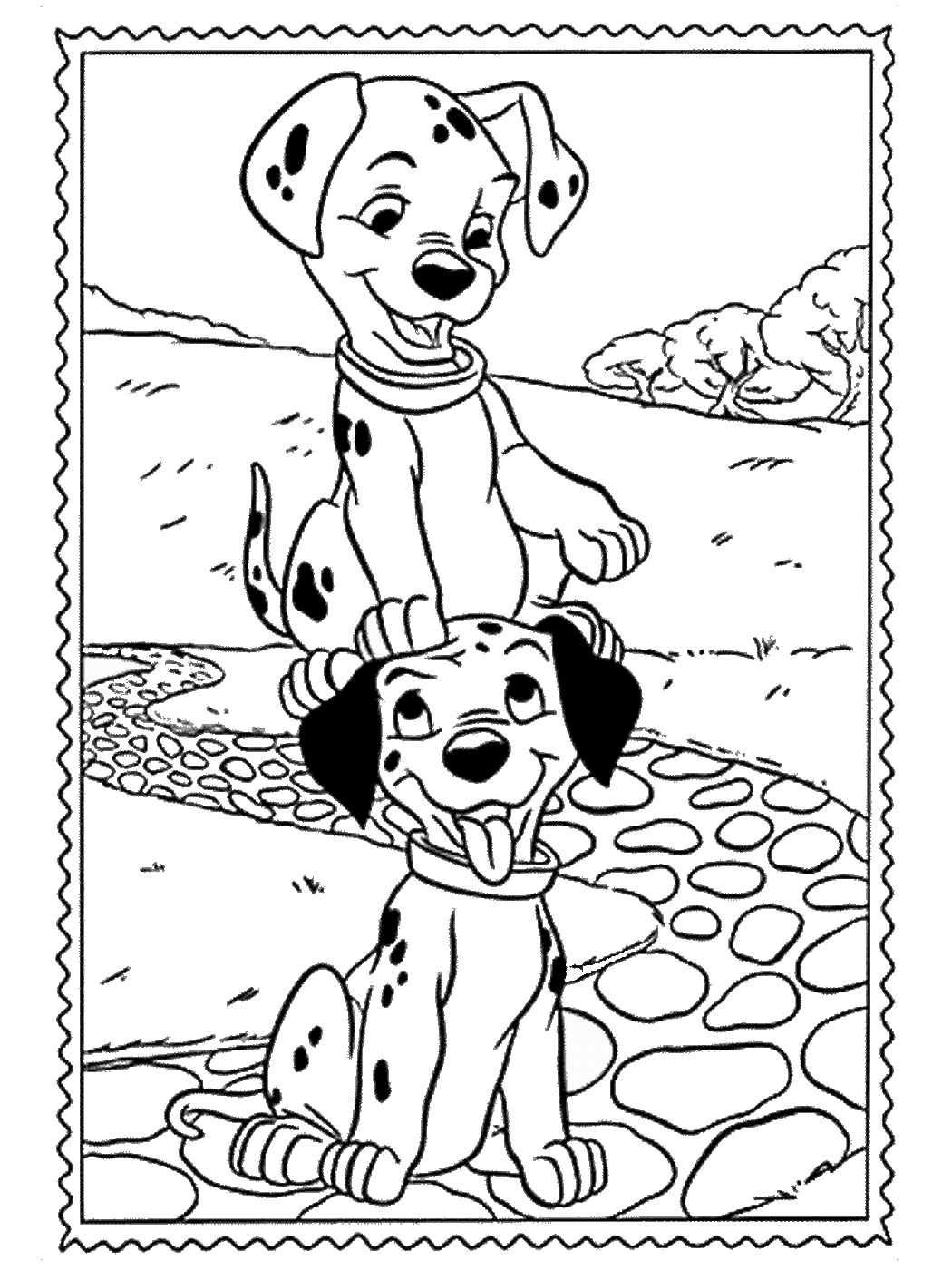 101 Dalmatians Coloring Pages Cartoons dalmatic1 Printable 2020 66 Coloring4free