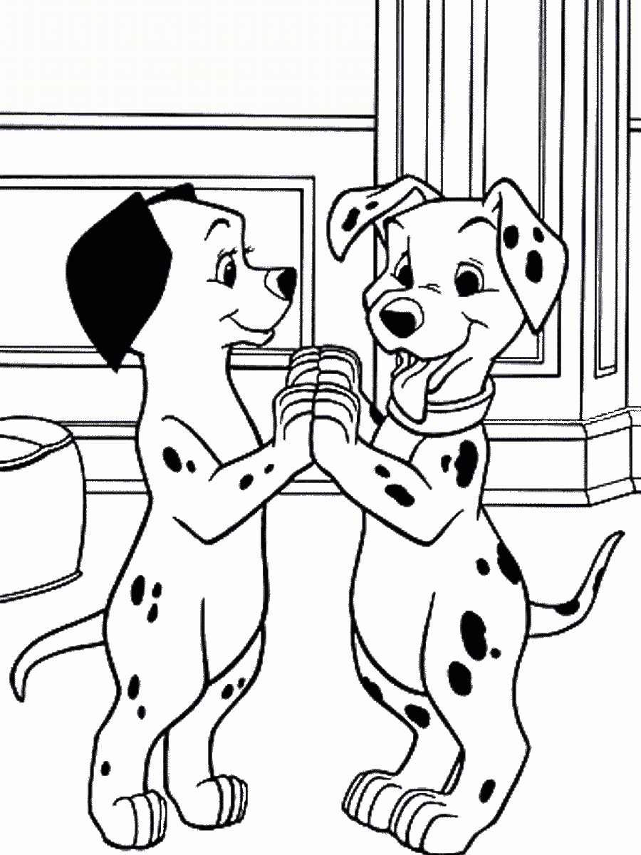 101 Dalmatians Coloring Pages Cartoons dalmatic4 Printable 2020 75 Coloring4free