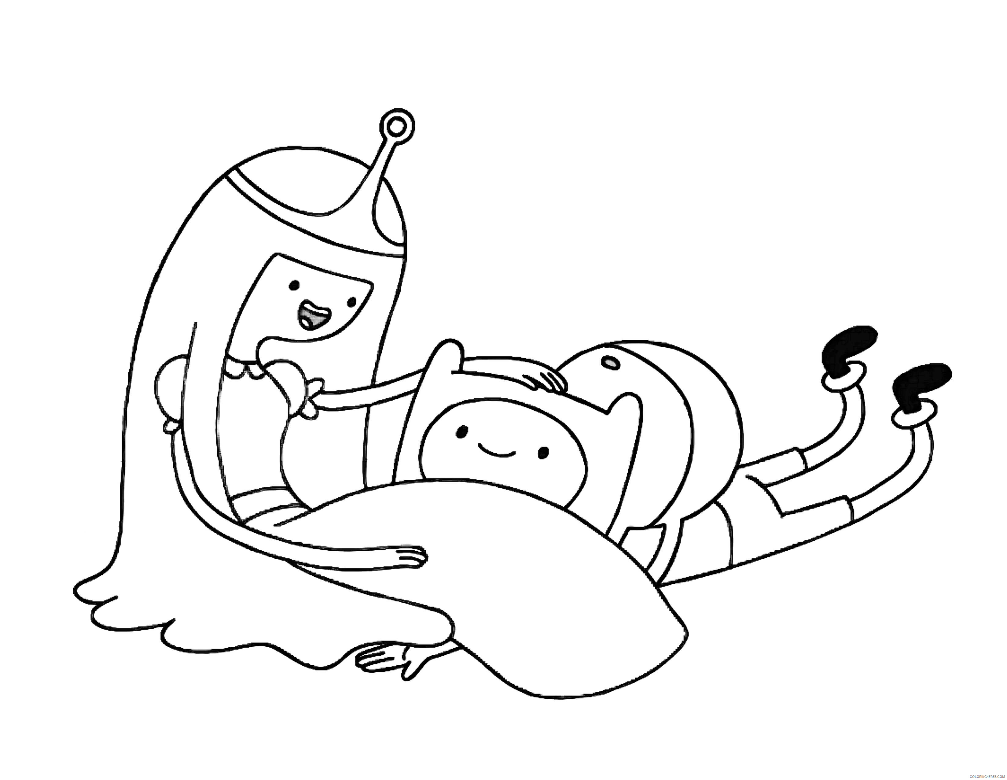 Adventure Time Coloring Pages Cartoons Adventure Time Finn and Princess Printable 2020 0256 Coloring4free