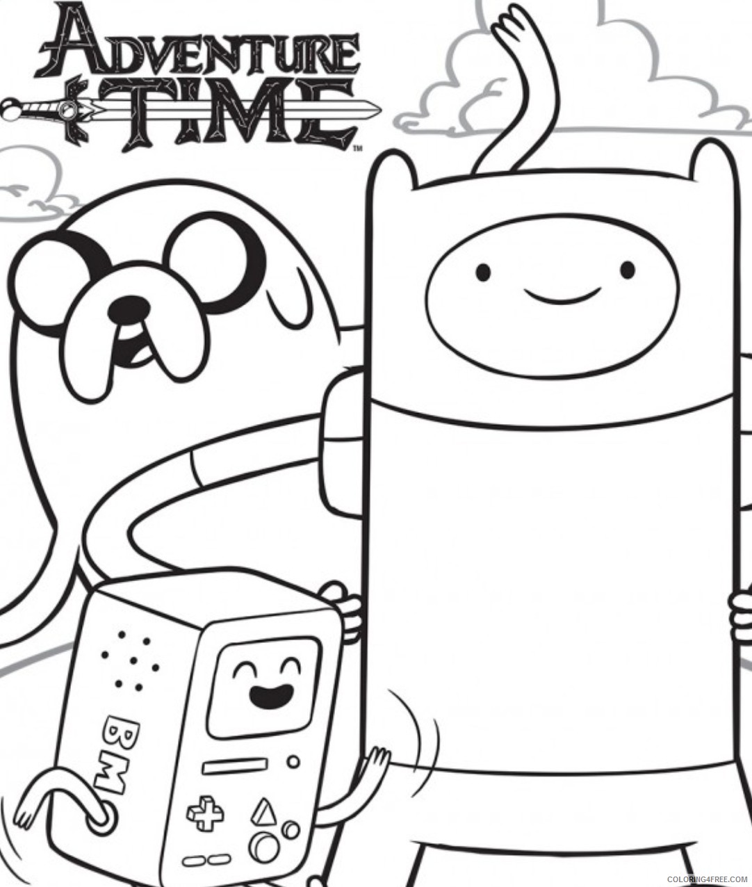 Adventure Time Coloring Pages Cartoons Adventure Time Printable 2020 0242 Coloring4free