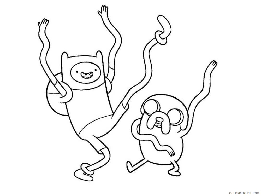 Adventure Time Coloring Pages Cartoons Adventure Time_Finn_and_Jake 1 Printable 2020 0229 Coloring4free