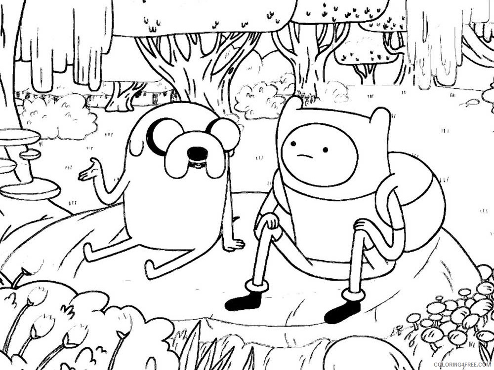 Adventure Time Coloring Pages Cartoons Adventure Time_Finn_and_Jake 4 Printable 2020 0235 Coloring4free