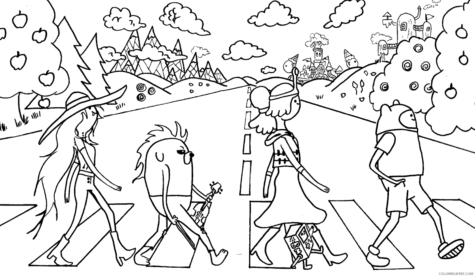 Adventure Time Coloring Pages Cartoons Print Free Adventure Time Printable 2020 0274 Coloring4free