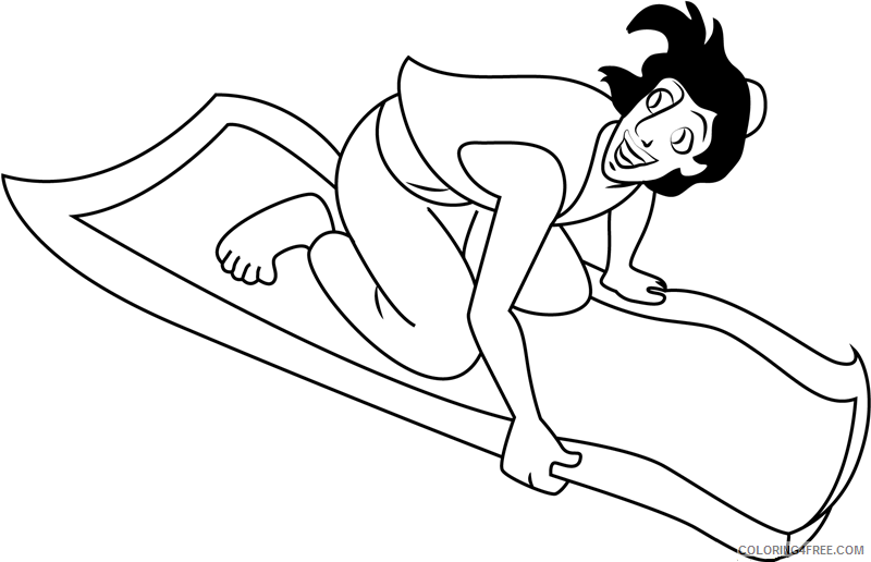 Aladdin Coloring Pages Cartoons 1532486643_aladdin flying a4 Printable 2020 0275 Coloring4free