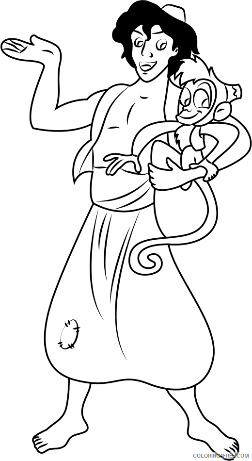 Aladdin Coloring Pages Cartoons 1532487589_aladdin and abu a4 Printable 2020 0278 Coloring4free