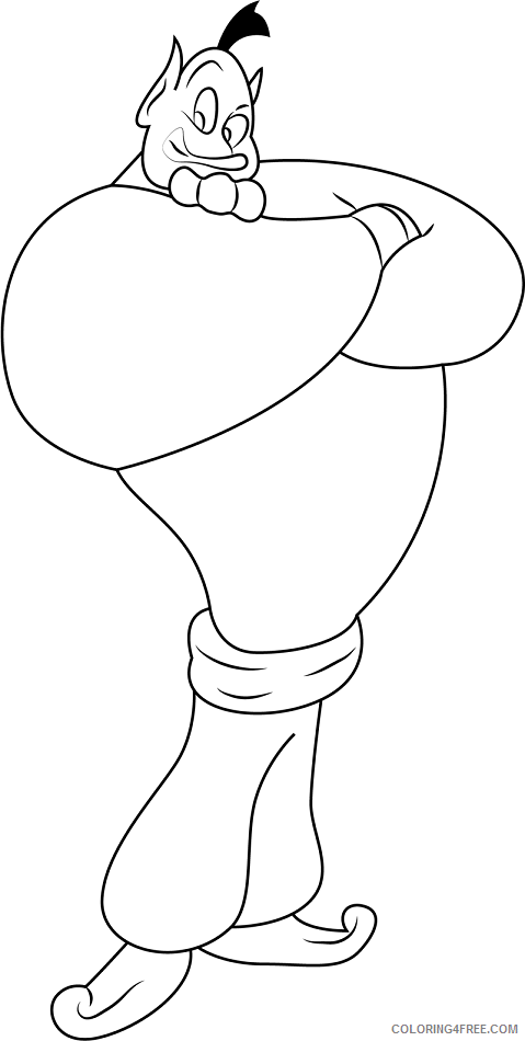 Aladdin Coloring Pages Cartoons 1532487729_genie from aladdin a4 Printable 2020 0279 Coloring4free