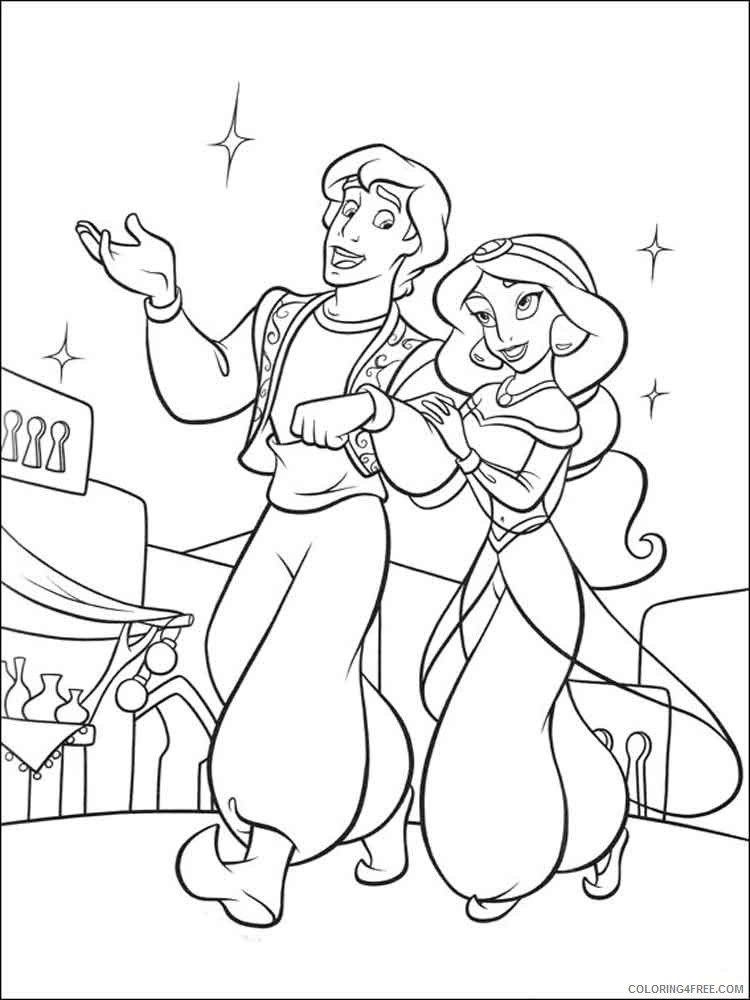 Aladdin Coloring Pages Cartoons Aladdin 10 Printable 2020 0315 Coloring4free