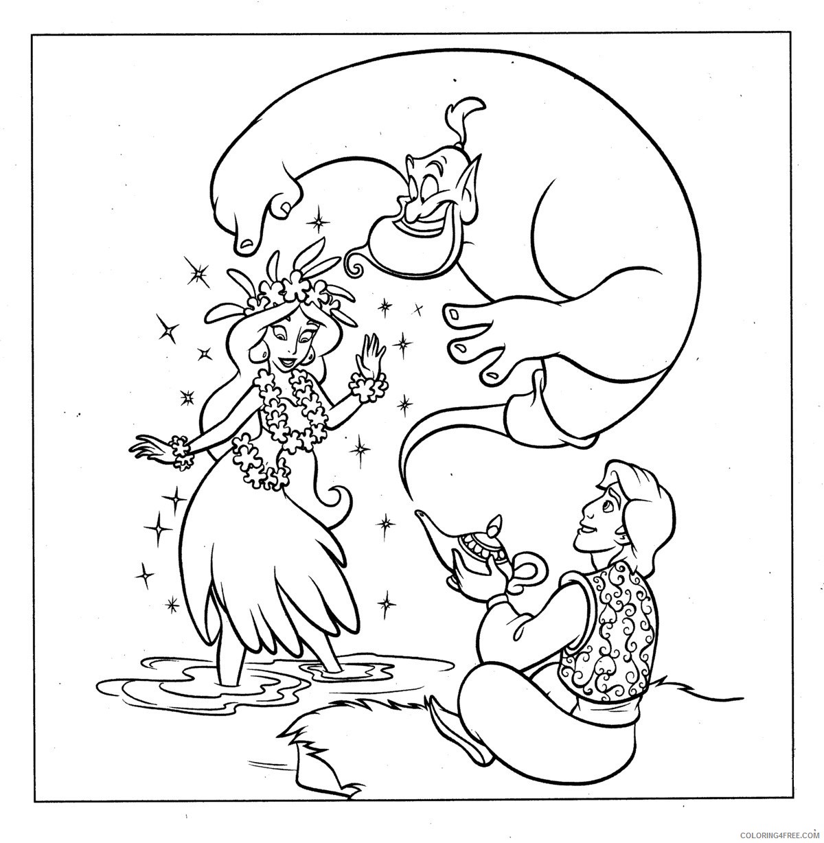 Aladdin Coloring Pages Cartoons Free Aladdin Printable 2020 0333 Coloring4free