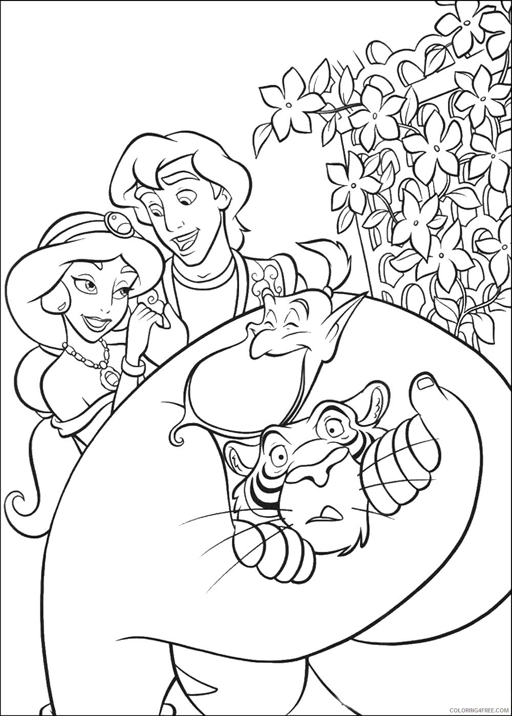 Aladdin Coloring Pages Cartoons aladdin_04 Printable 2020 0284 Coloring4free