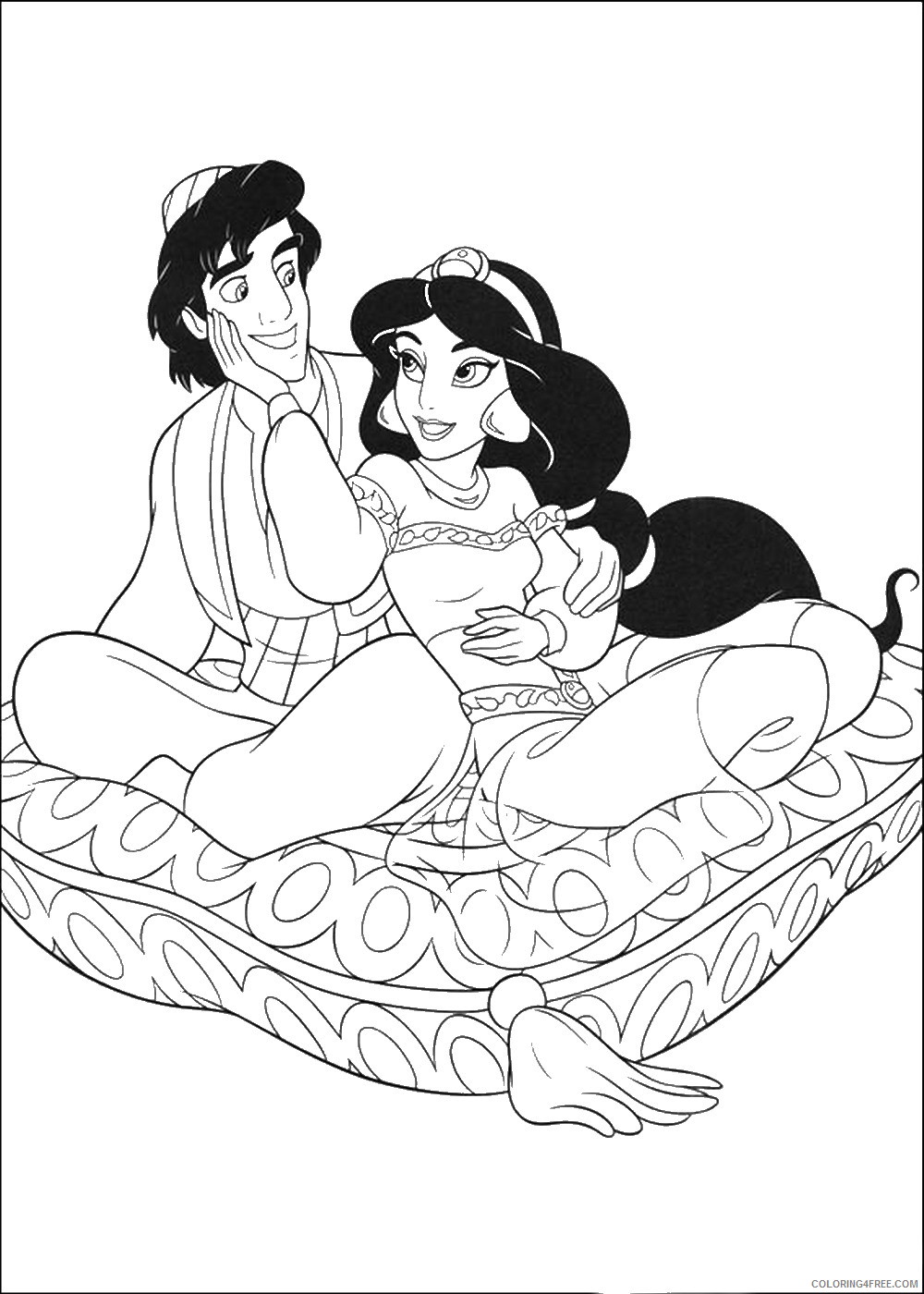 Aladdin Coloring Pages Cartoons aladdin_07 Printable 2020 0287 Coloring4free