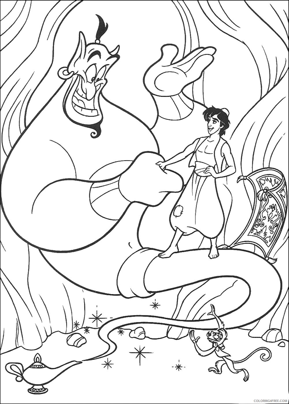 Aladdin Coloring Pages Cartoons aladdin_15 Printable 2020 0293 Coloring4free