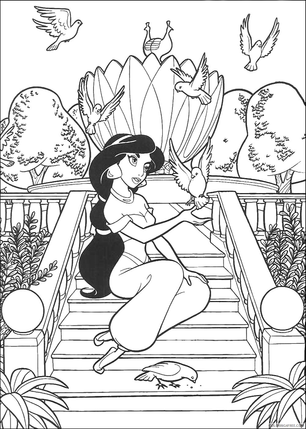 Aladdin Coloring Pages Cartoons aladdin_16 Printable 2020 0294 Coloring4free