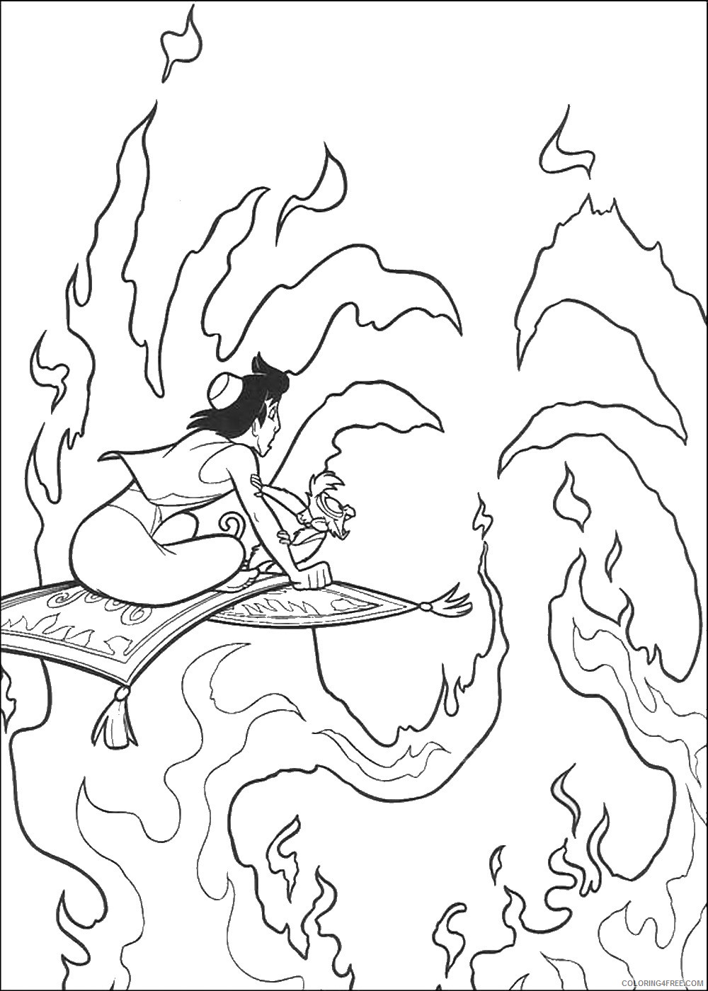 Aladdin Coloring Pages Cartoons aladdin_17 Printable 2020 0295 Coloring4free