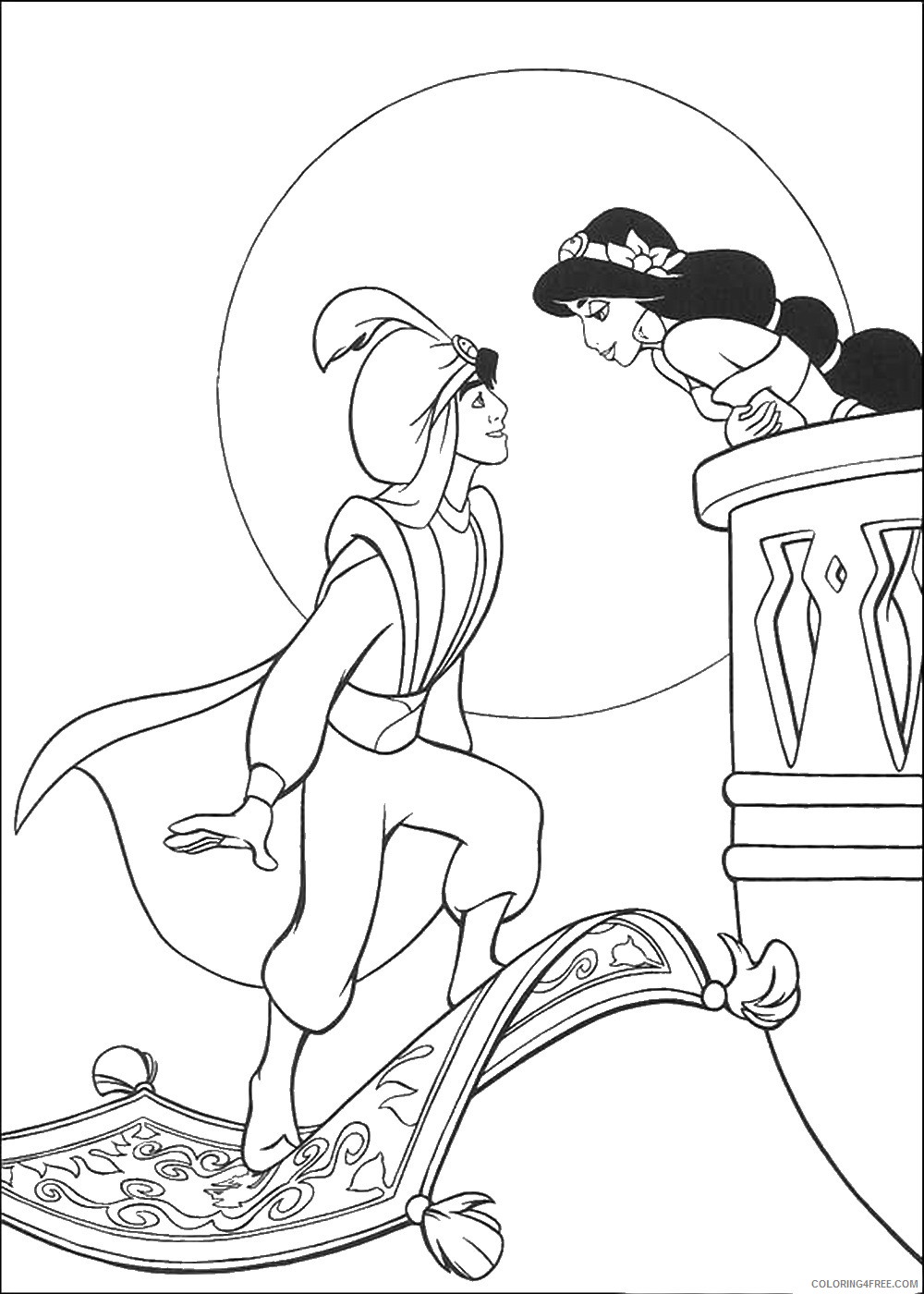 Aladdin Coloring Pages Cartoons aladdin_25 Printable 2020 0303 Coloring4free