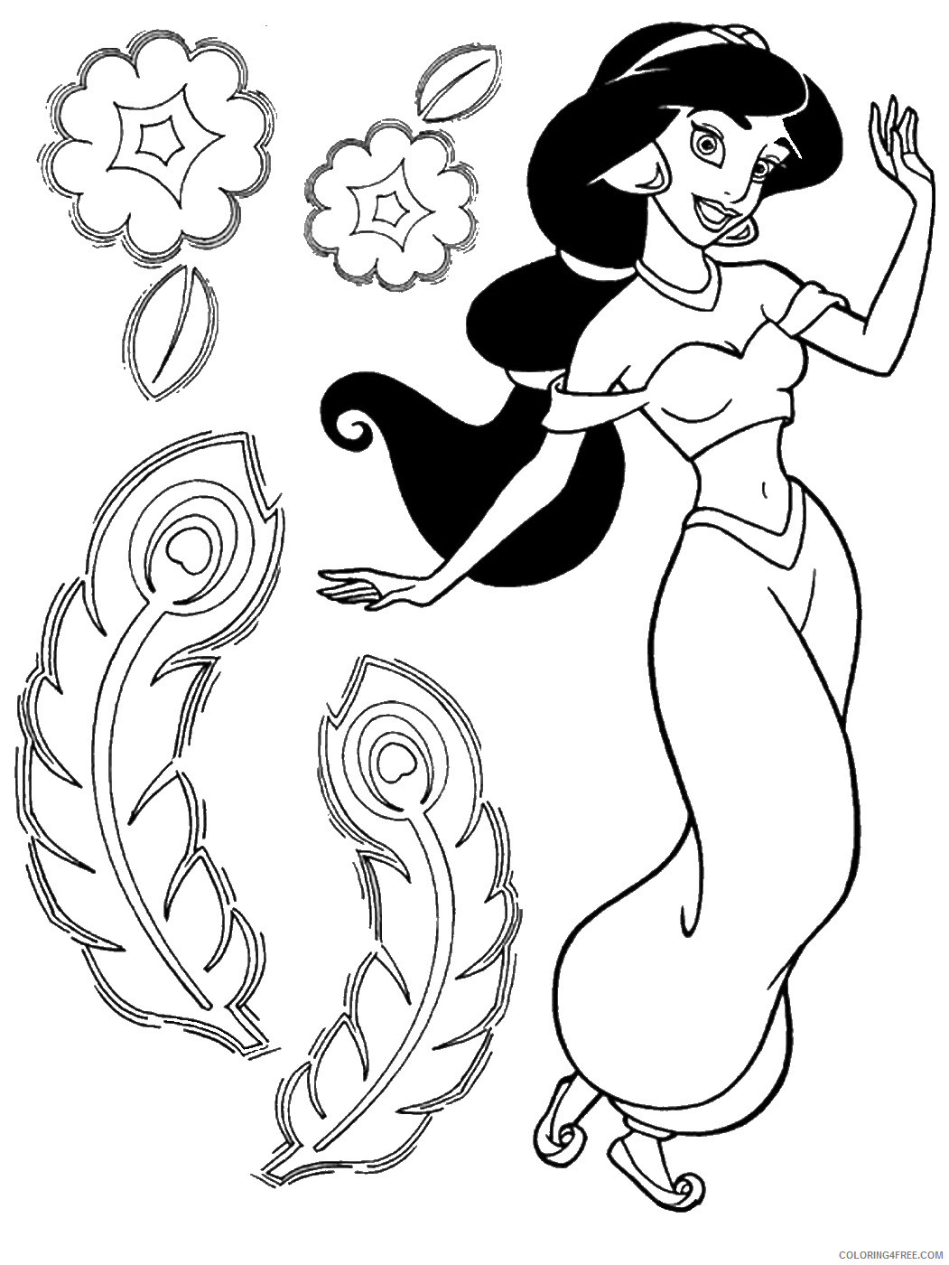 Aladdin Coloring Pages Cartoons aladdin_31 Printable 2020 0306 Coloring4free