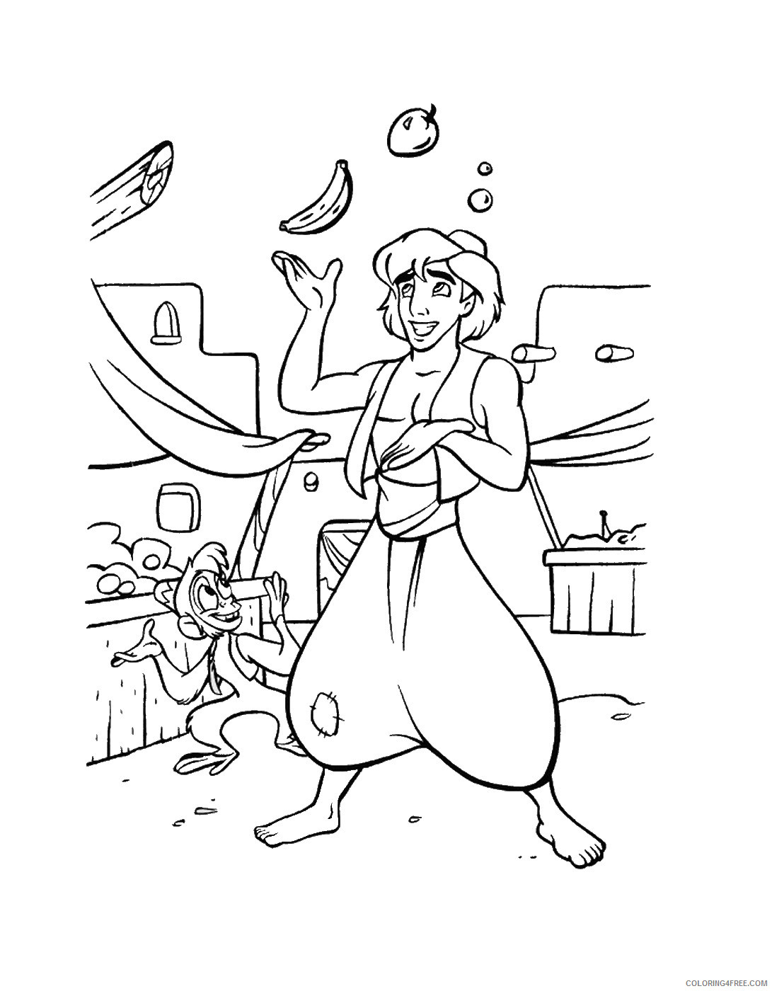 Aladdin Coloring Pages Cartoons aladdin_56 Printable 2020 0307 Coloring4free
