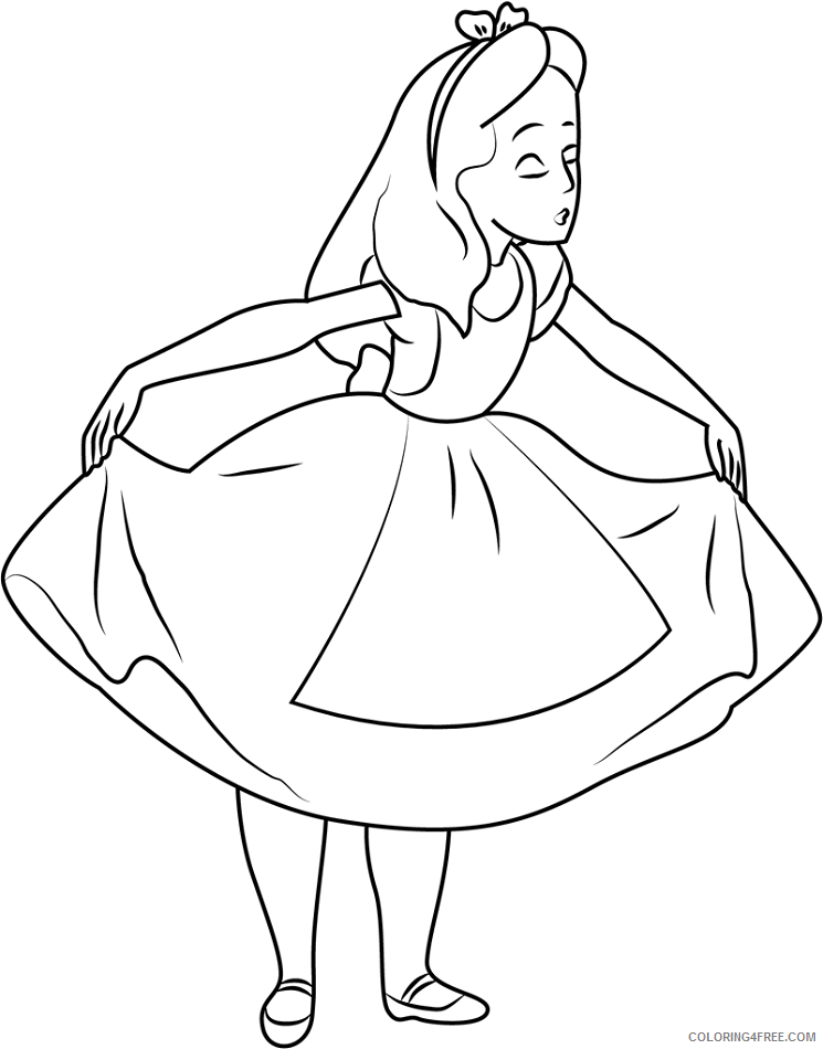 Alice in Wonderland Coloring Pages Cartoons 1532488364_beautiful alice a4 Printable 2020 0335 Coloring4free