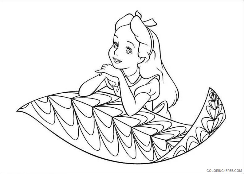 Alice in Wonderland Coloring Pages Cartoons 1533353116_alice with leaf a4 Printable 2020 0340 Coloring4free