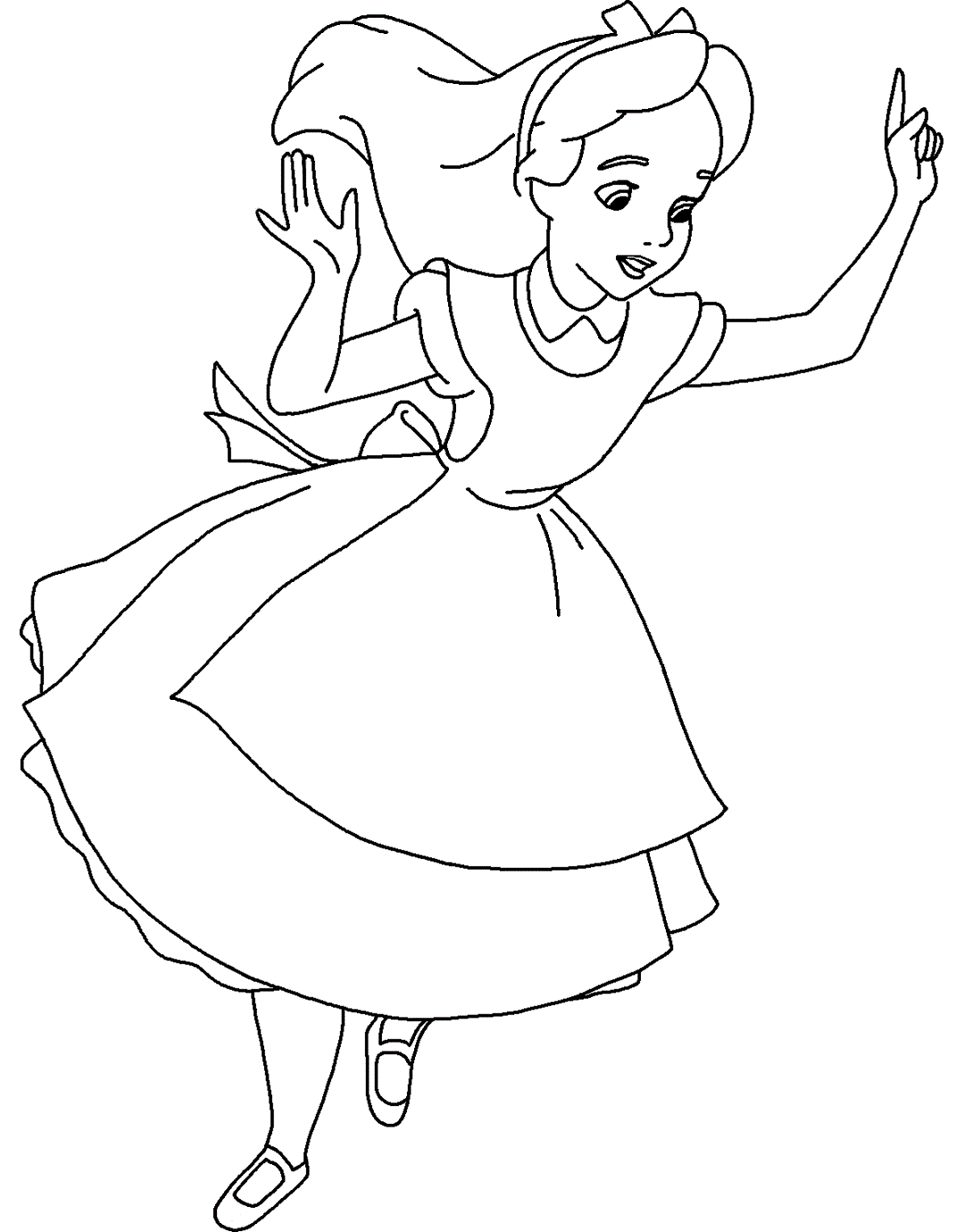 Alice in Wonderland Coloring Pages Cartoons 1574415224_1545727325_alicec1 Printable 2020 0345 Coloring4free