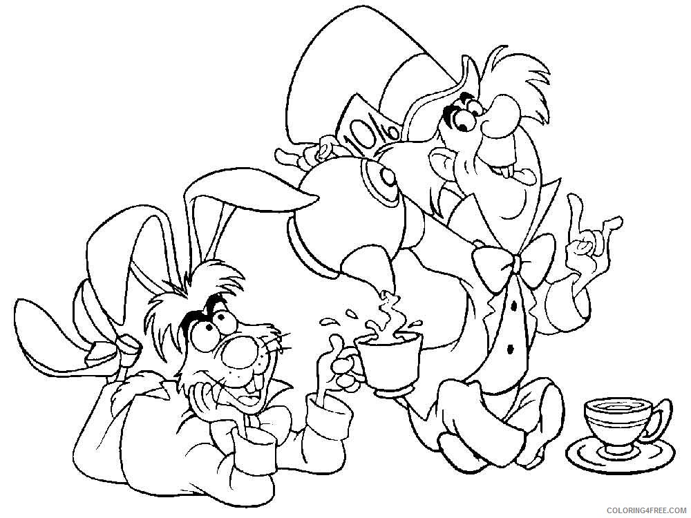 Alice in Wonderland Coloring Pages Cartoons Alice in Wonderland 1 Printable 2020 0415 Coloring4free