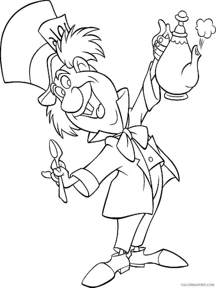 Alice in Wonderland Coloring Pages Cartoons Alice in Wonderland 17 Printable 2020 0422 Coloring4free