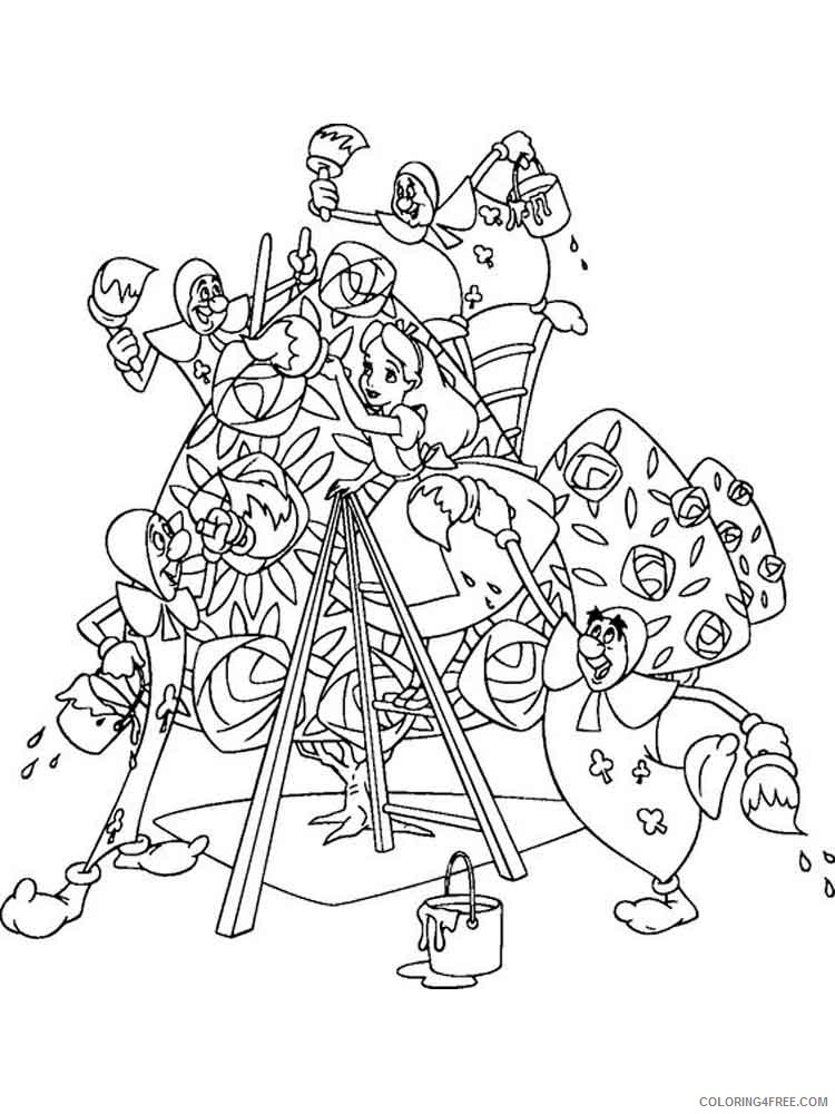 Alice in Wonderland Coloring Pages Cartoons Alice in Wonderland 2 Printable 2020 0425 Coloring4free