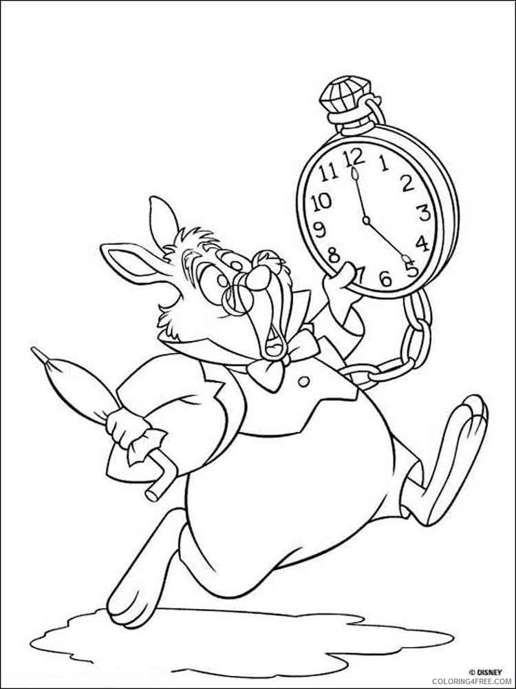 Alice in Wonderland Coloring Pages Cartoons Alice in Wonderland 6 Printable 2020 0429 Coloring4free