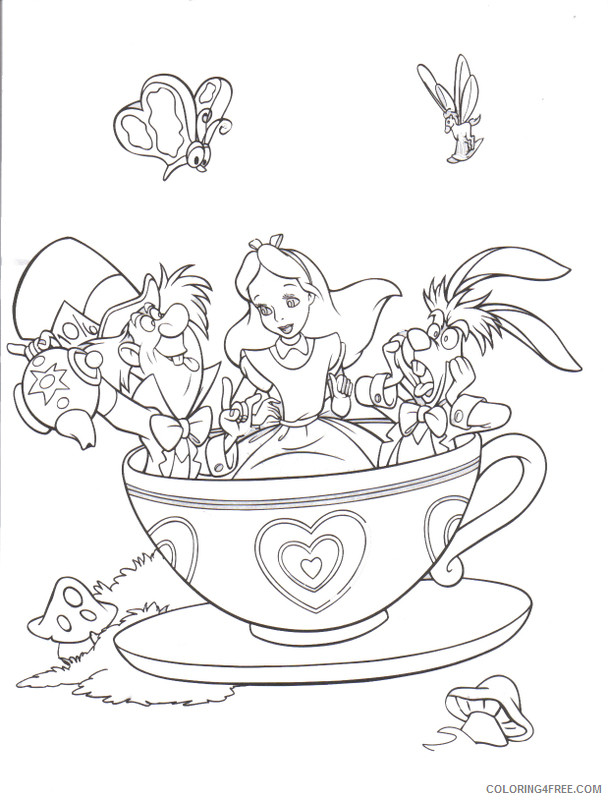 Alice in Wonderland Coloring Pages Cartoons Alice in Wonderland to Print Printable 2020 0433 Coloring4free