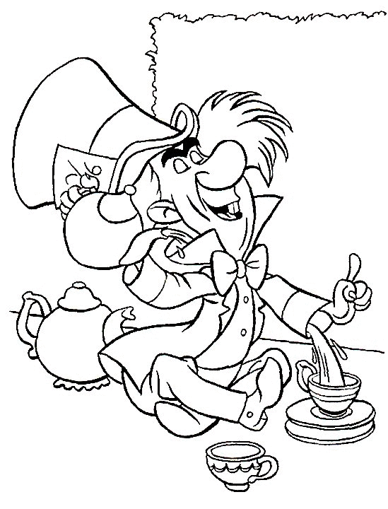 Alice in Wonderland Coloring Pages Cartoons alice im wunderland 2F0ct Printable 2020 0397 Coloring4free