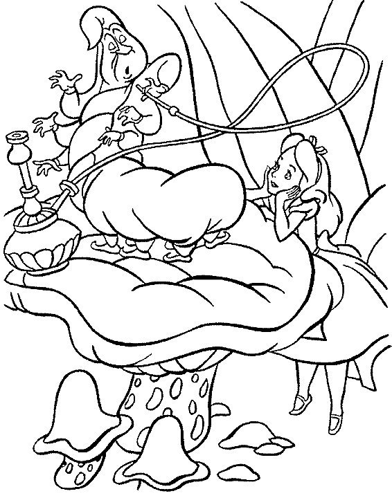 Alice in Wonderland Coloring Pages Cartoons alice im wunderland Xi8fh Printable 2020 0403 Coloring4free