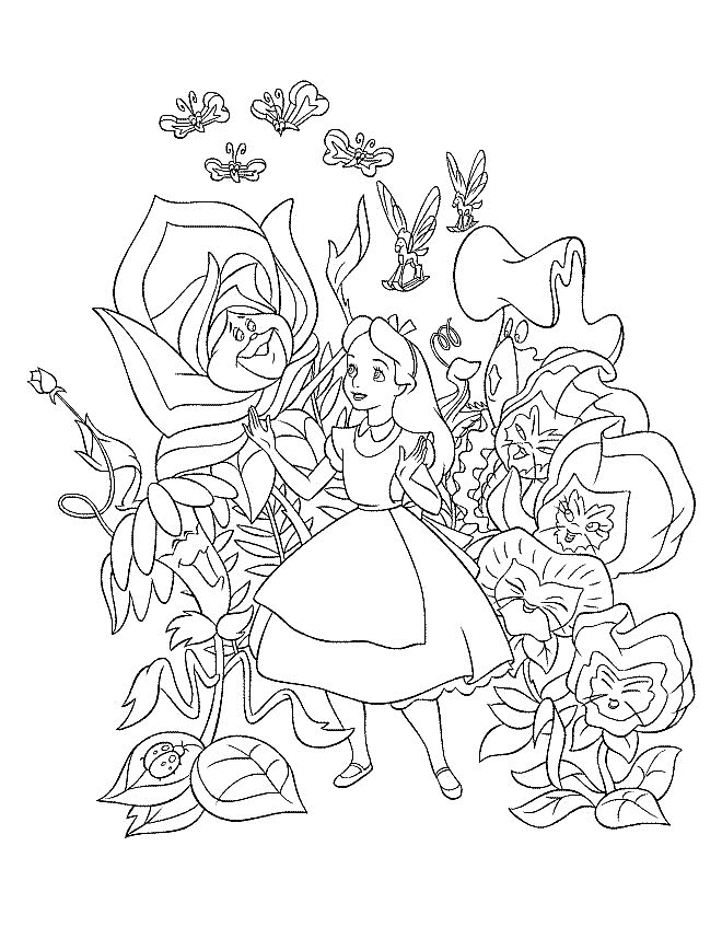 Alice in Wonderland Coloring Pages Cartoons alice im wunderland YSrF4 Printable 2020 0407 Coloring4free