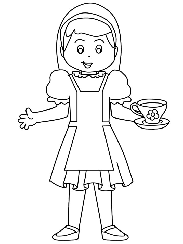 Alice in Wonderland Coloring Pages Cartoons alice1 Printable 2020 0376 Coloring4free