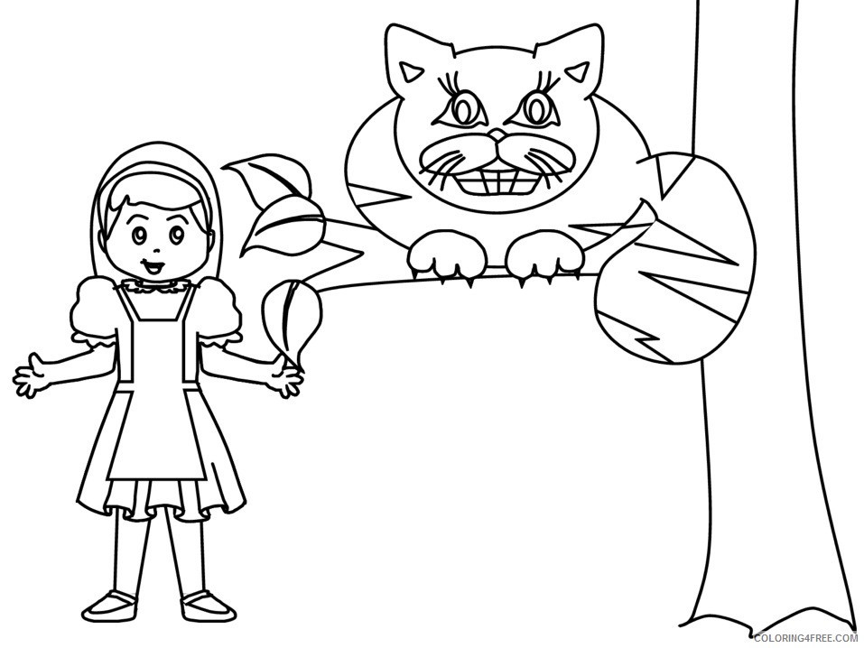 Alice in Wonderland Coloring Pages Cartoons alice14 Printable 2020 0380 Coloring4free
