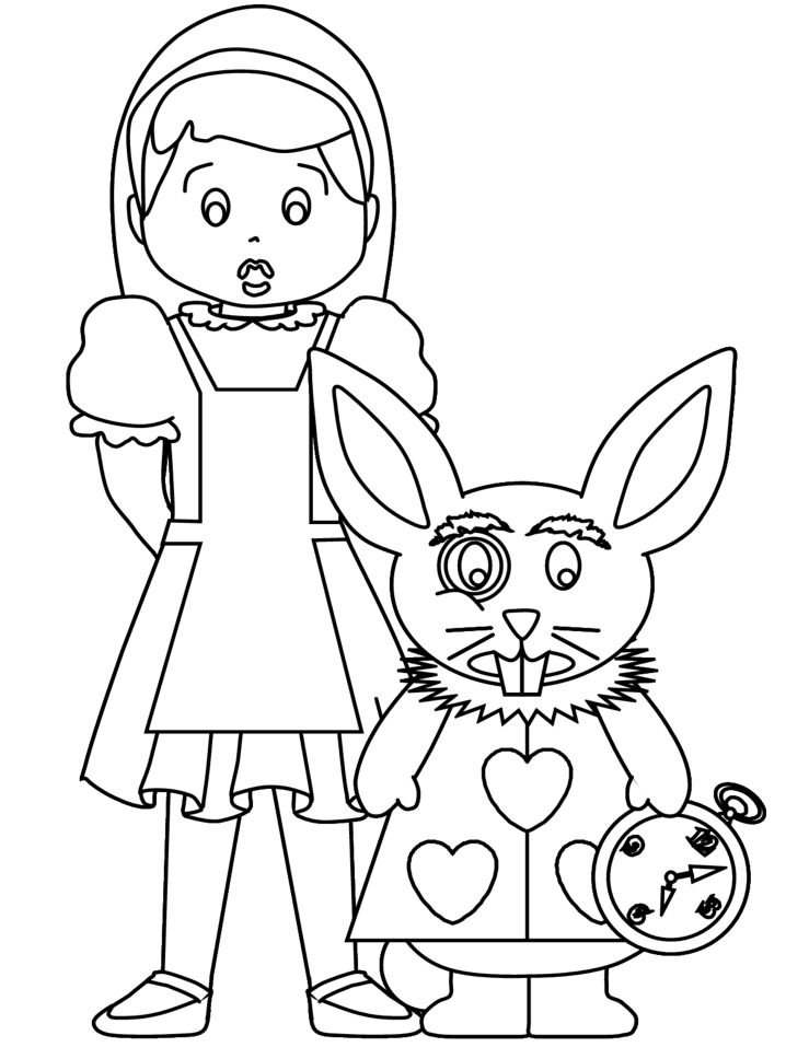 Alice in Wonderland Coloring Pages Cartoons alice6 Printable 2020 0392 Coloring4free