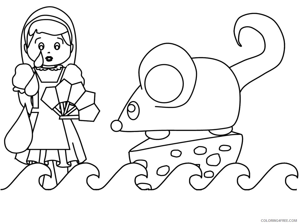 Alice in Wonderland Coloring Pages Cartoons alice7 Printable 2020 0393 Coloring4free