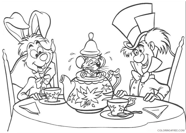 Alice in Wonderland Coloring Pages Cartoons alice_27 Printable 2020 0357 Coloring4free