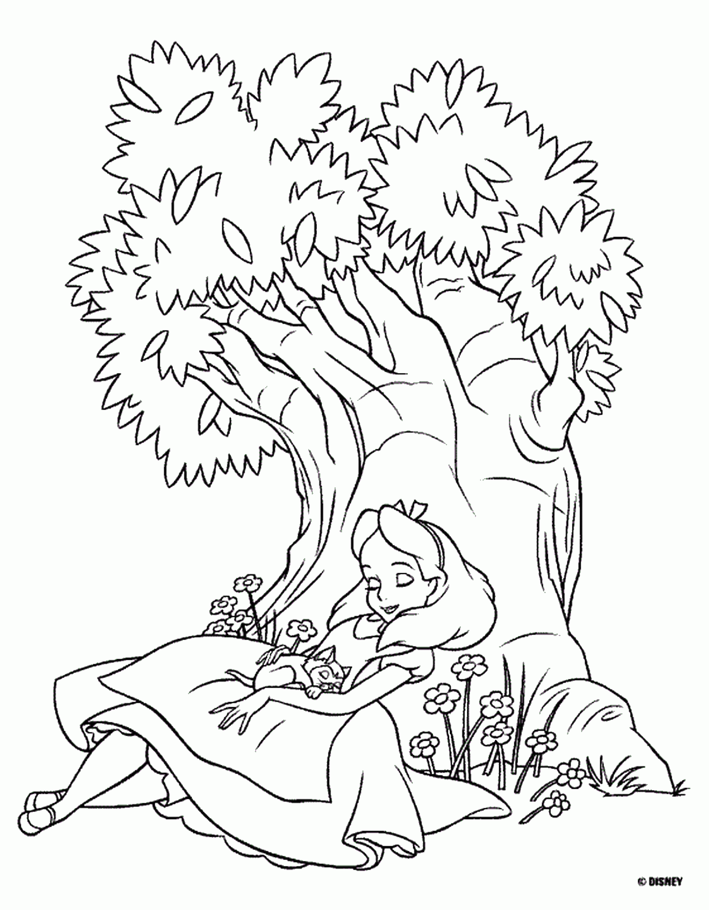 Alice in Wonderland Coloring Pages Cartoons alice_56 Printable 2020 0361 Coloring4free