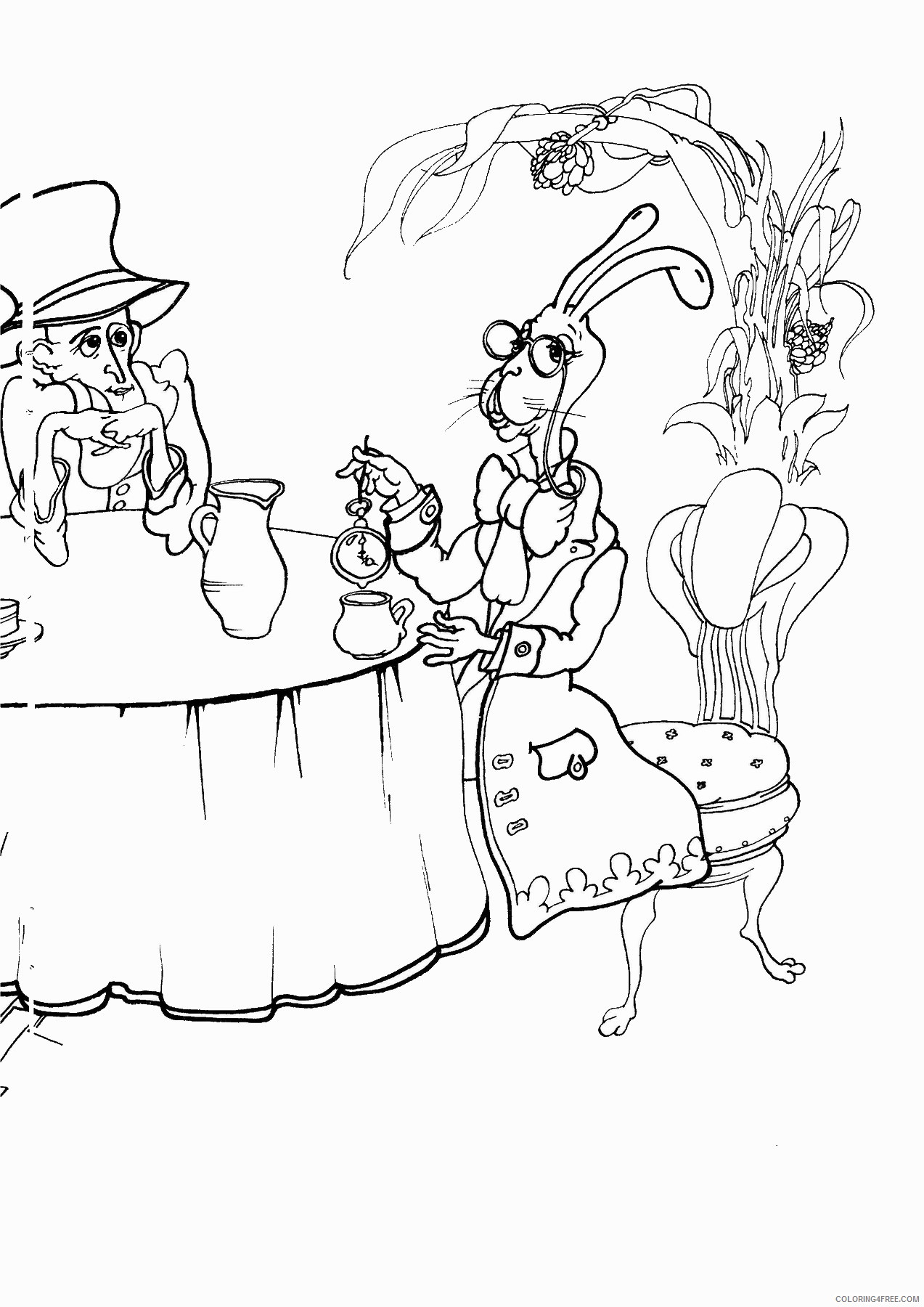 Alice in Wonderland Coloring Pages Cartoons alice_70 Printable 2020 0364 Coloring4free