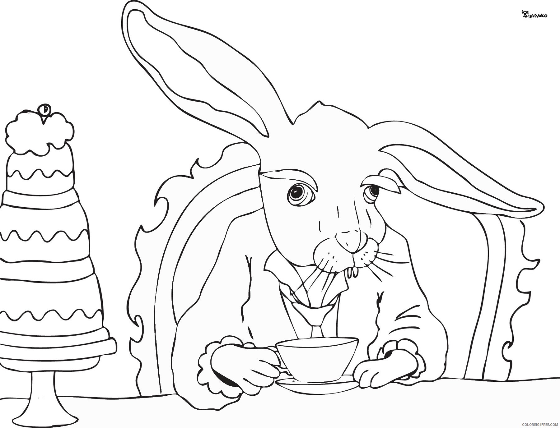 Alice in Wonderland Coloring Pages Cartoons alice_80 Printable 2020 0371 Coloring4free