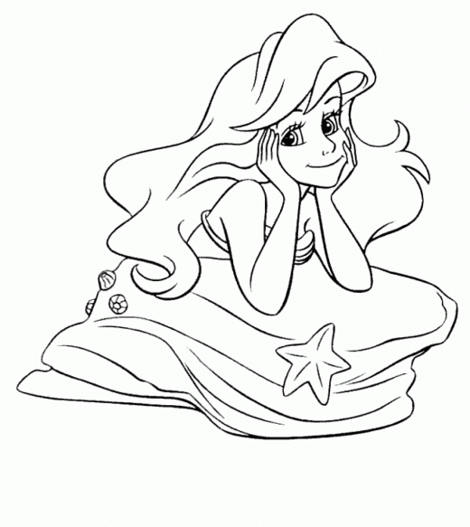 Ariel the Little Mermaid Coloring Pages Cartoons Ariel for Girls Printable 2020 0559 Coloring4free