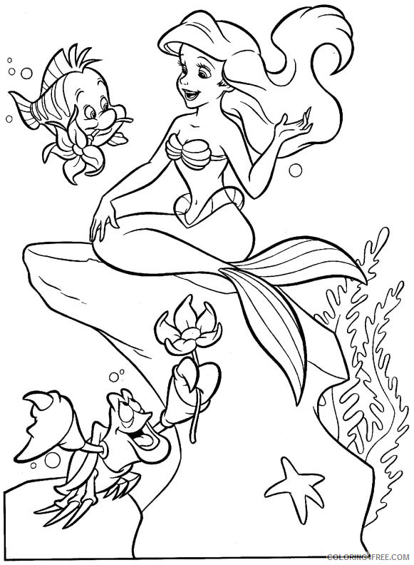 Ariel the Little Mermaid Coloring Pages Cartoons Free Ariel Printable 2020 0592 Coloring4free