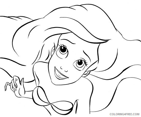 Ariel the Little Mermaid Coloring Pages Cartoons Little Mermaid Ariel 2 Printable 2020 0597 Coloring4free