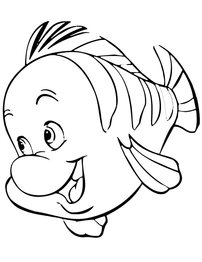 Ariel the Little Mermaid Coloring Pages Cartoons Princess Ariel Flounder Printable 2020 0602 Coloring4free