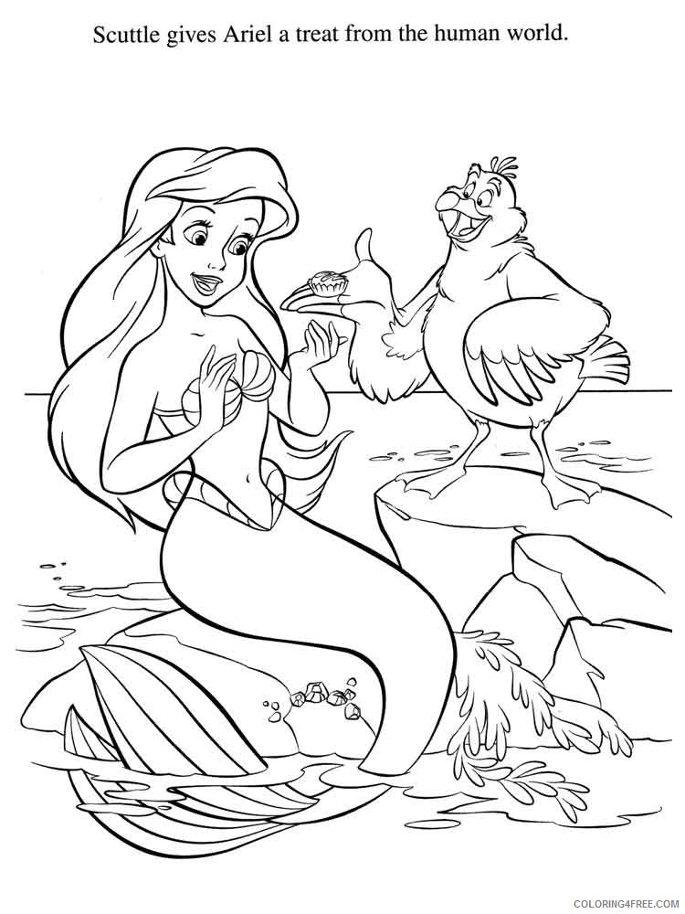 Ariel the Little Mermaid Coloring Pages Cartoons ariel the little mermaid 1 Printable 2020 0579 Coloring4free
