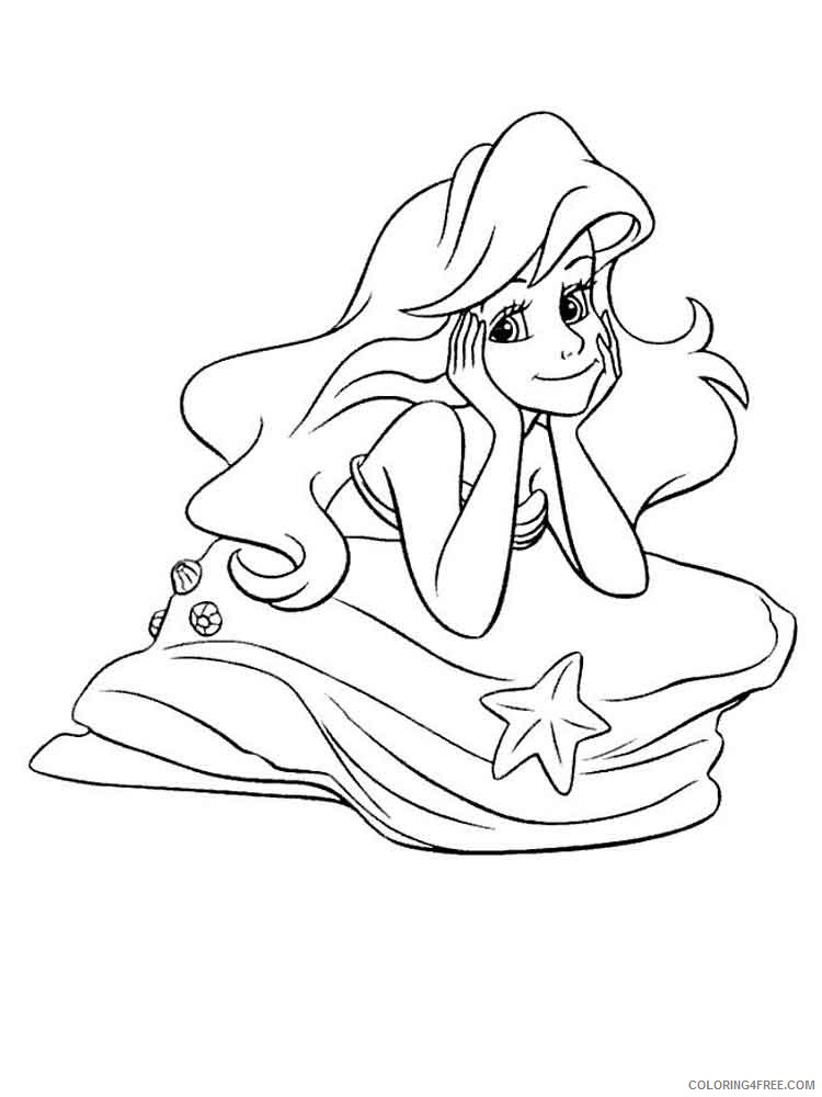 Ariel the Little Mermaid Coloring Pages Cartoons ariel the little mermaid 10 Printable 2020 0580 Coloring4free