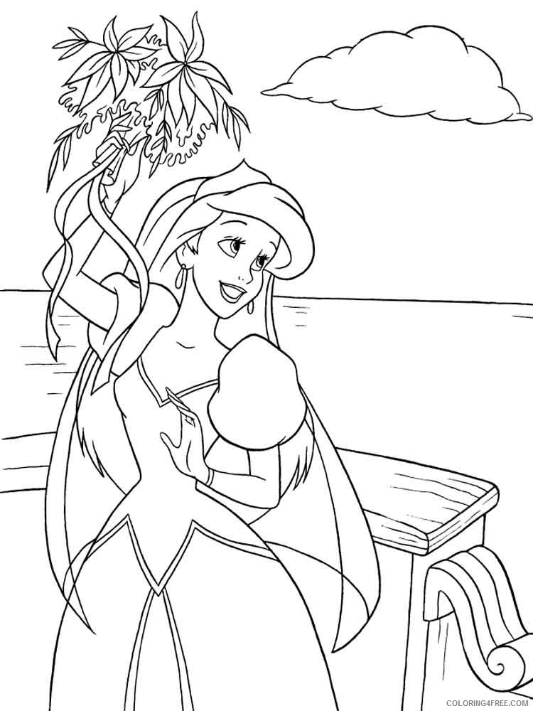 Ariel the Little Mermaid Coloring Pages Cartoons ariel the little mermaid 5 Printable 2020 0583 Coloring4free
