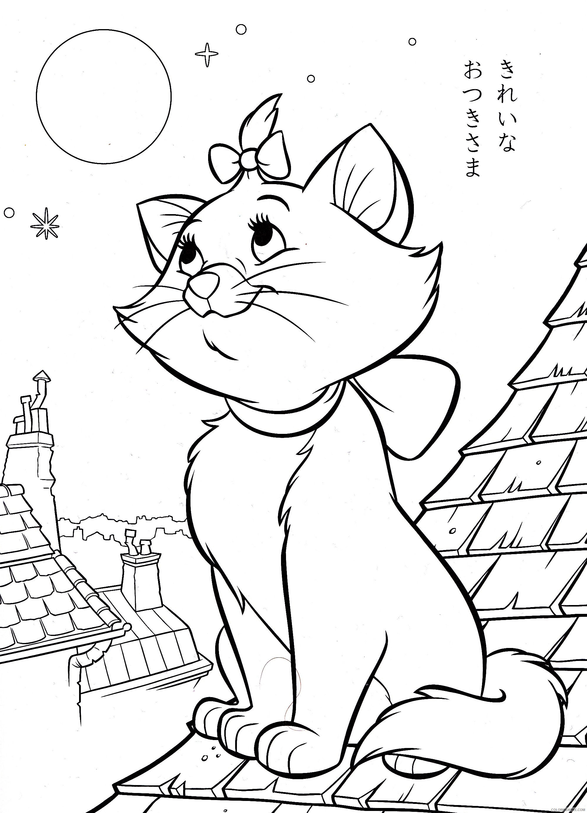 Aristocats Coloring Pages Cartoons Aristocats Disney for Adults Printable 2020 0630 Coloring4free
